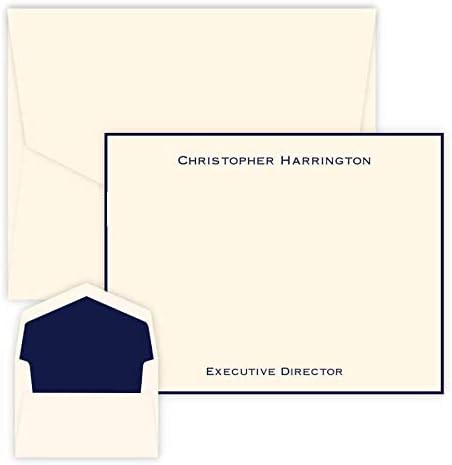 Professional Personalized Flat Cards - Raised Ink Stationery