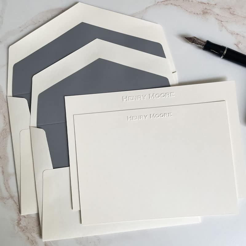 Personalized Embossed Stationery Set - 100 Pieces (2 Paper Sizes) Main image
