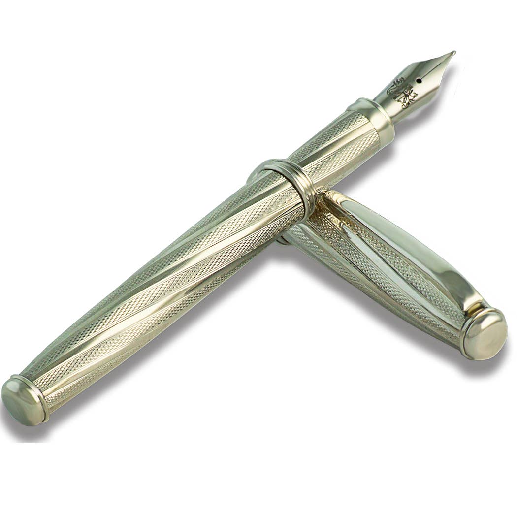 Fountain Pen/ Rollerball Customised Silver 925 Helicoid Main image