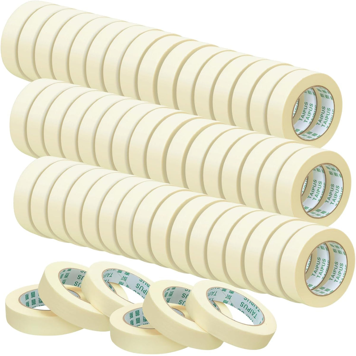 Masking Tape General Purpose Masking Tape 55 Yards Painting Tape for Painting Home Office School Stationery Arts Crafts Basic Use (72 Rolls,0.8 Inch) Main image