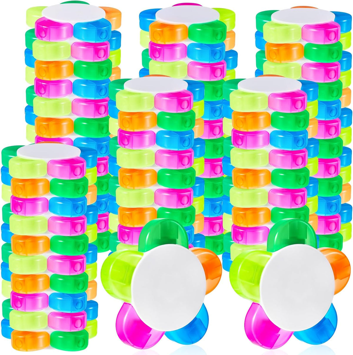 Petals Highlighters, Highlighters Assorted Colors, Flower Shape Watercolor Highlighter Pens, 5-In-1 Fluorescent Pens for School Office Stationery, Aesthetic School Supplies, 5 Colors (200 Pieces) Main image