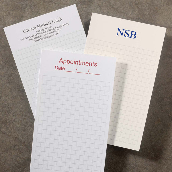 500 Personalized 3 x 5 Cards, Vertical Grid